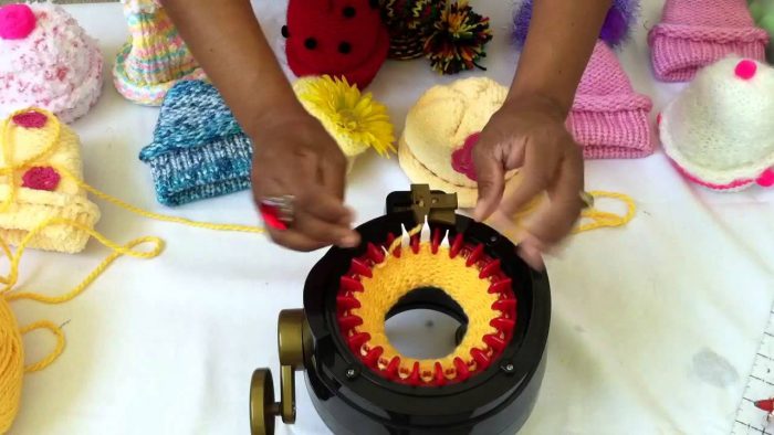 máquina de tejer máquina de tejer para principiantes sombrero 4 piezas bufanda máquina de tejer MNJR Juego de marcos de punto adecuado para manualidades lana bufanda bufanda de plástico 