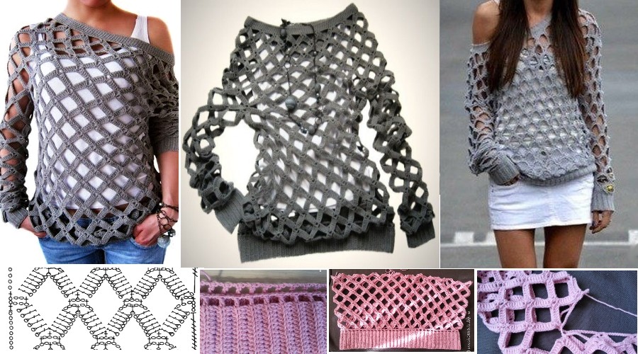 blusas caladas tejidas a dos agujas