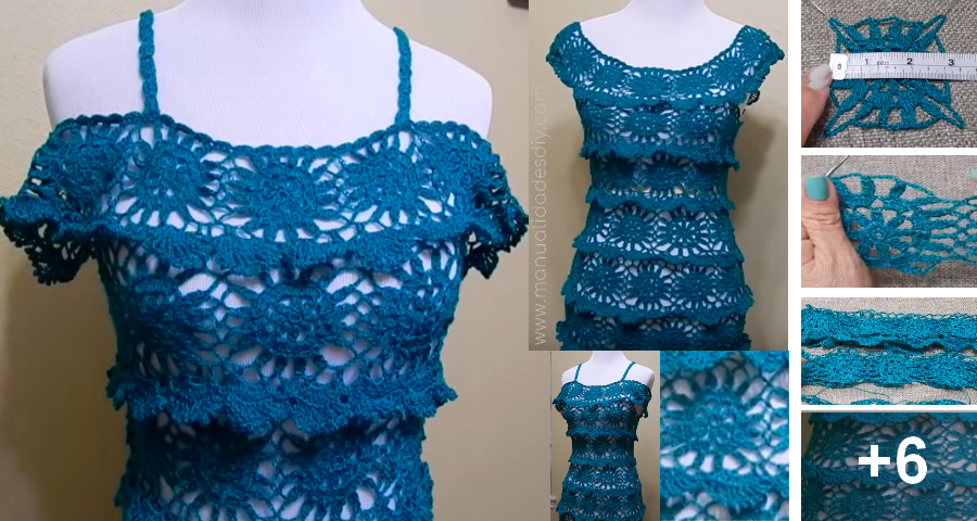 Hermoso Vestido a Crochet ⋆ Y DIYManualidades Y DIY