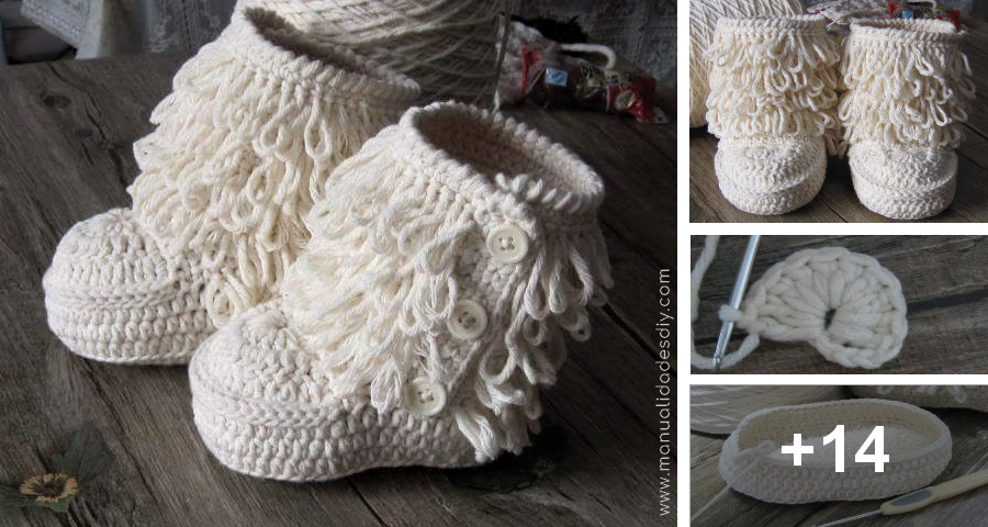 Botines a crochet para Manualidades Y DIYManualidades Y DIY