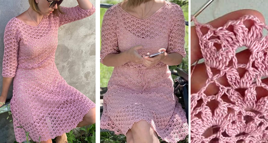 Bello Vestido Tejido a Crochet ⋆ Manualidades Y DIYManualidades Y DIY
