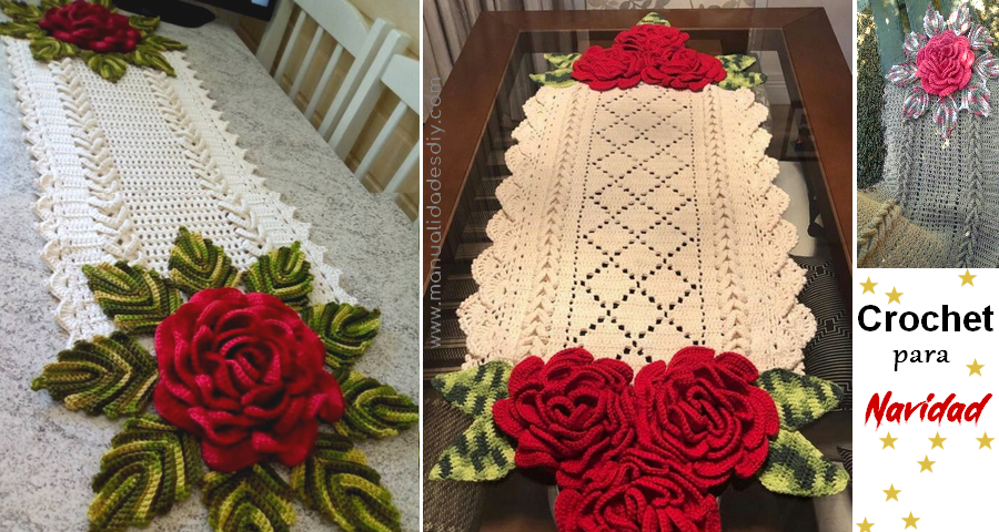 CAMINO DE MESA NAVIDEÑO ROJO Y ⋆ Manualidades Y DIYManualidades Y DIY