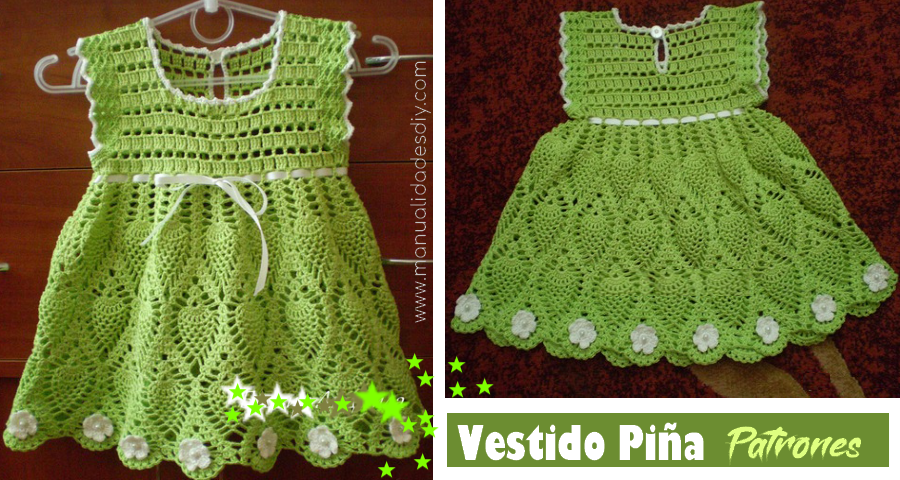 Vestido para Princesita en Crochet ⋆ Manualidades Y DIYManualidades Y DIY