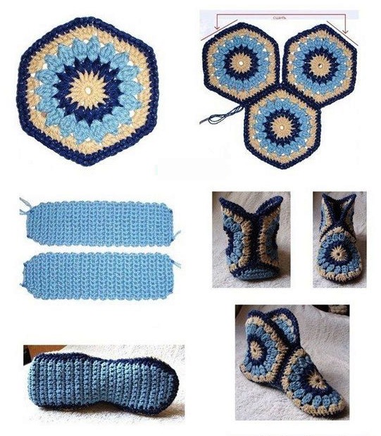 crochet tuto slippers (12)