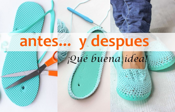 sandalias en crochet