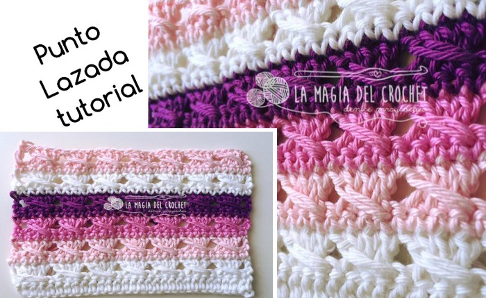punto lazada crochet espanhol