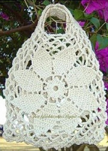 Bolsa tejida al crochet con patrones ⋆ Manualidades Y DIYManualidades Y DIY