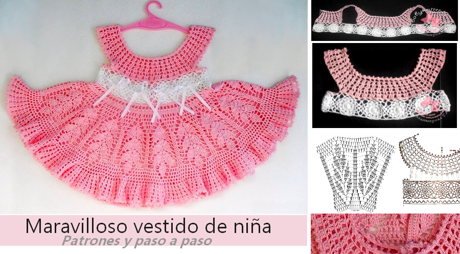 de vestido de niña a crochet ⋆ Manualidades Y DIYManualidades DIY