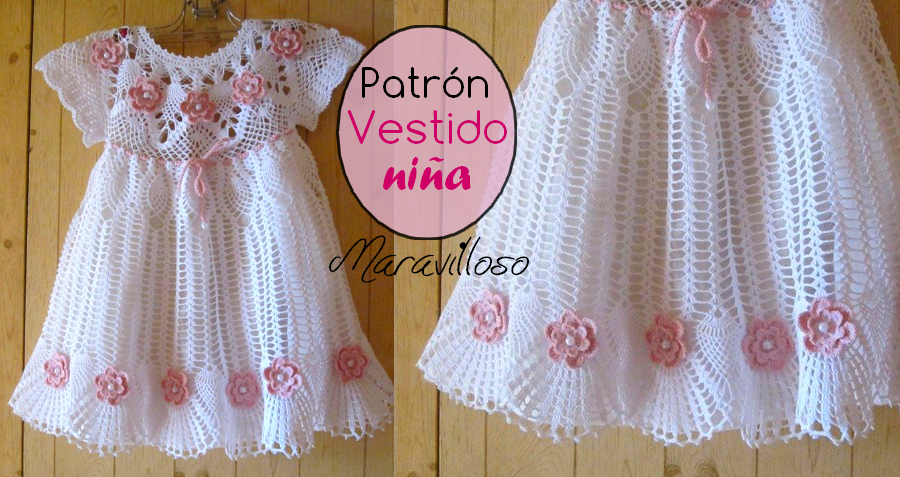 Como tejer un Precioso vestido para niñas a crochet ⋆ Manualidades DIYManualidades Y DIY