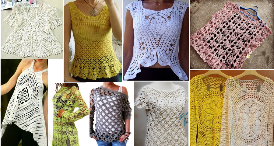 Las Más Blusas Caladas a Crochet- 11 Patrones ⋆ Manualidades Y DIYManualidades Y DIY