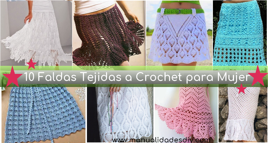 10 Faldas Tejidas Crochet para Mujer ⋆ DIYManualidades Y DIY