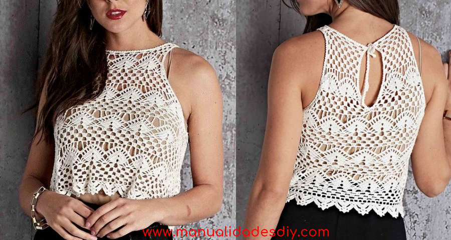 Blusa tejida a crochet patrones gratis ⋆ Manualidades DIY