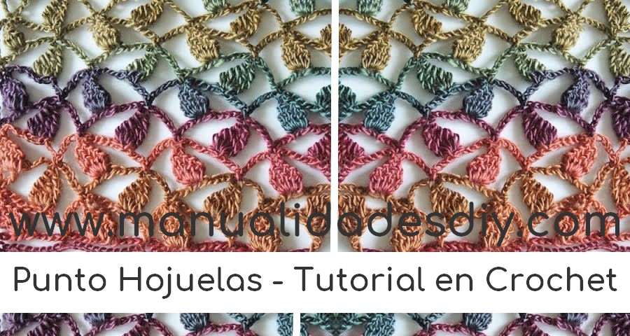 punto hojuelas crochet