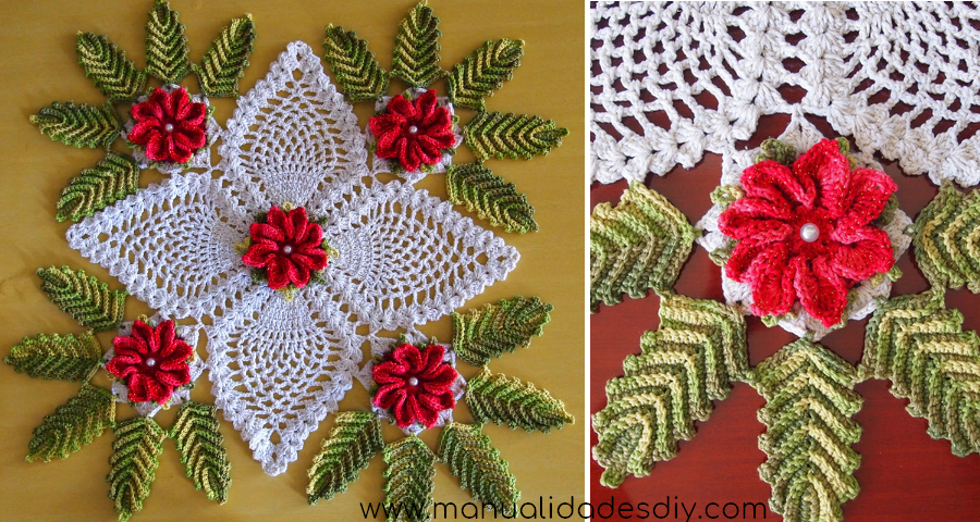 Precioso Camiño de Mesa a Crochet con Flores ⋆ Manualidades Y Y DIY