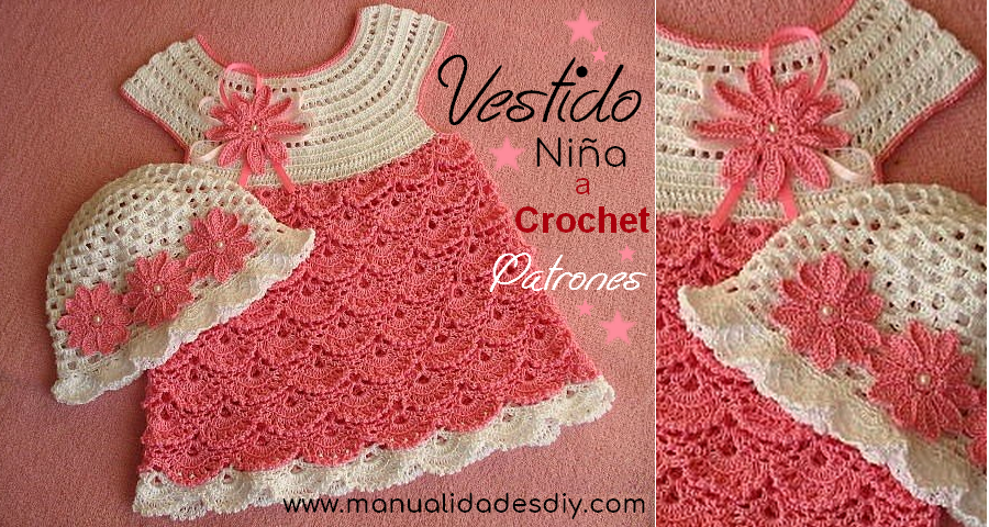 Vestido para Niña Tejido a Crochet o Ganchillo Fácil y Rápido ⋆ Manualidades DIY Vestido para Niña Tejido a Crochet o Ganchillo Fácil y Rápido ⋆ Manualidades DIY
