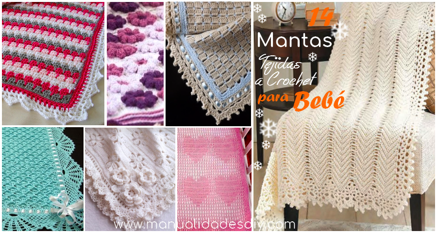 Menos Me preparé Malabares Colchas y Mantas Tejidas a Crochet para Bebe con Patrones ⋆ Manualidades Y  DIYManualidades Y DIY