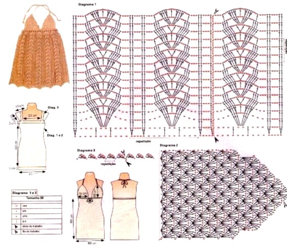 Vestidos tejidos a crochet con patrones ⋆ Manualidades DIY