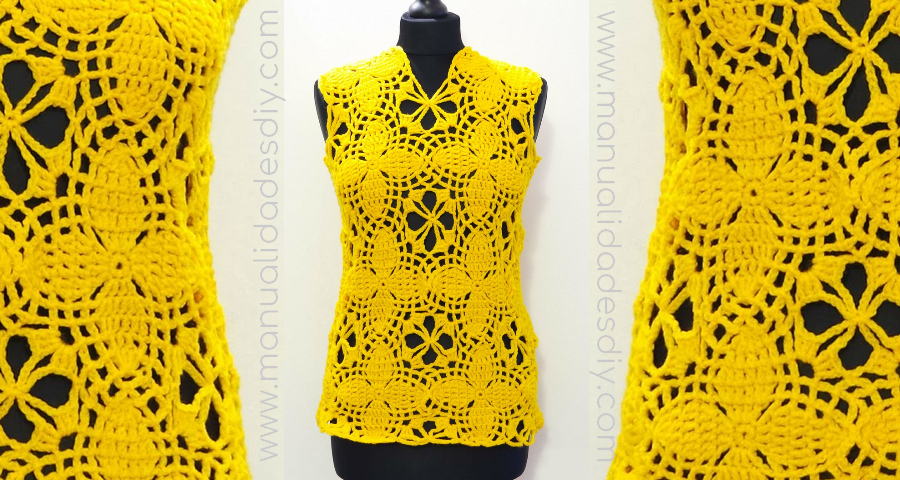 Blusa a crochet tejida muy fácil