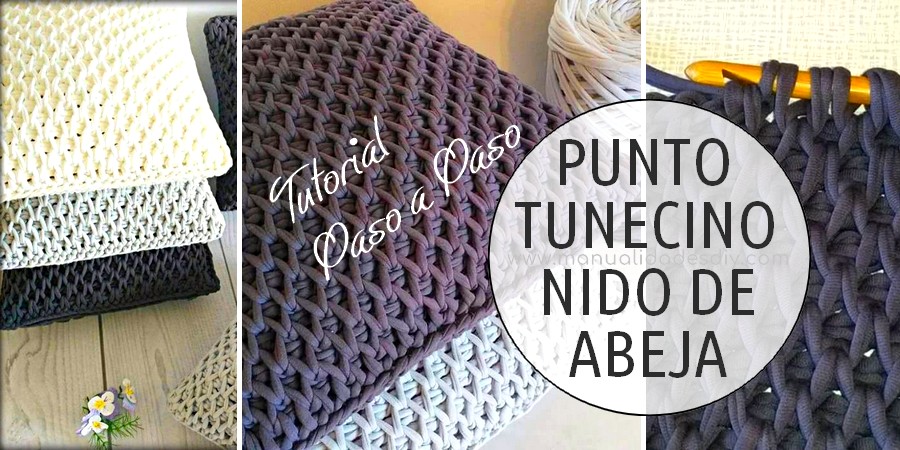 punto tunecino nido de abeja