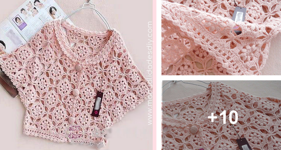 Poncho en Crochet con Manga ⋆ Manualidades DIYManualidades DIY