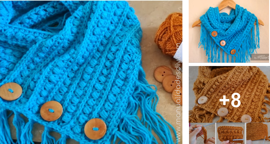 Cuello Circular a Crochet con Tutorial Español ⋆ Manualidades DIYManualidades Y DIY