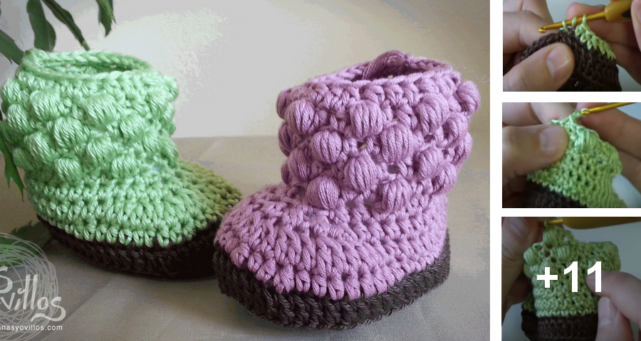 Botas a crochet para bebé paso a paso Manualidades DIY