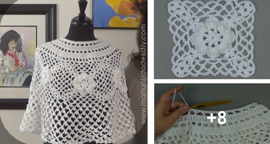 global Forma del barco milagro Hermosa Capa Tejida en Crochet para Dama ⋆ Manualidades Y DIYManualidades Y  DIY