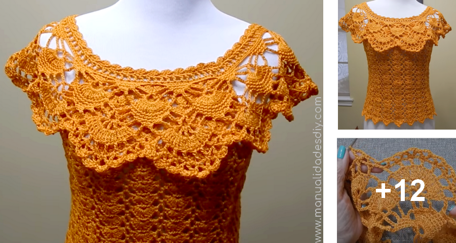 Blusa Tejida Crochet para Verano en Talla ⋆ Y Y DIY