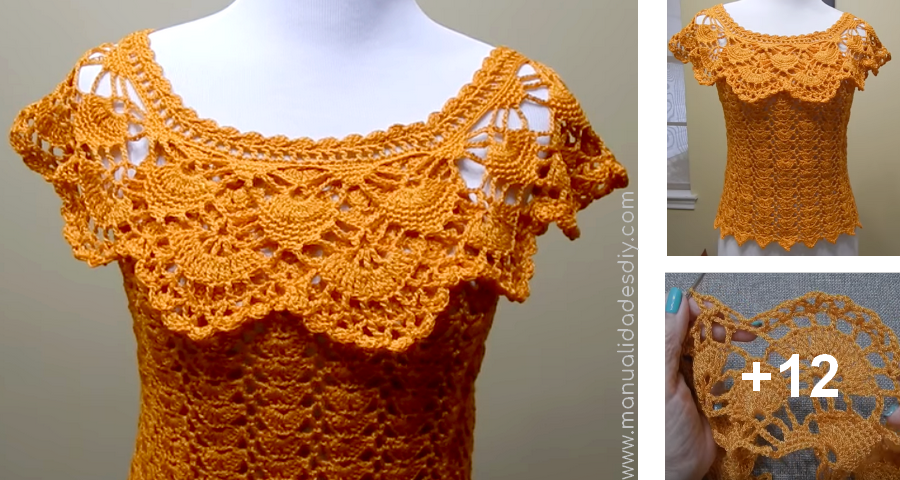 Blusa a crochet tejida muy fácil