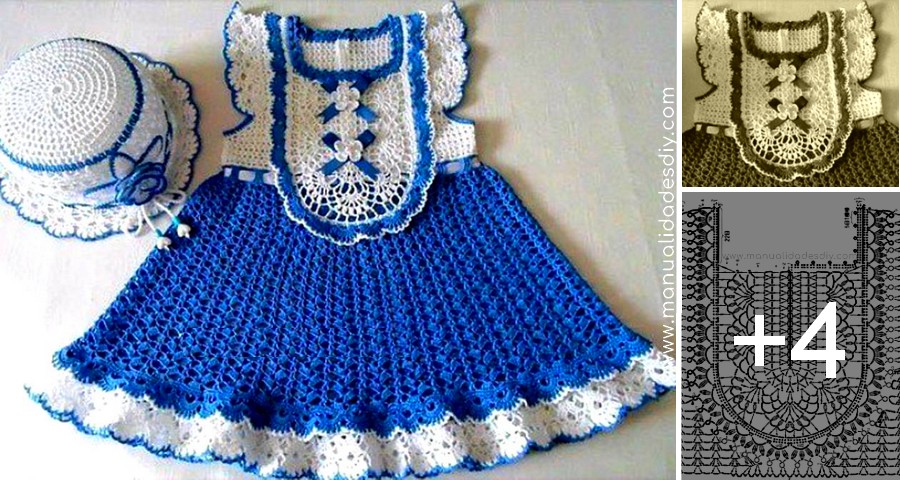 vestido niña crochet