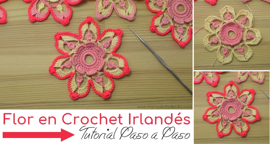 flor crochet irlandes