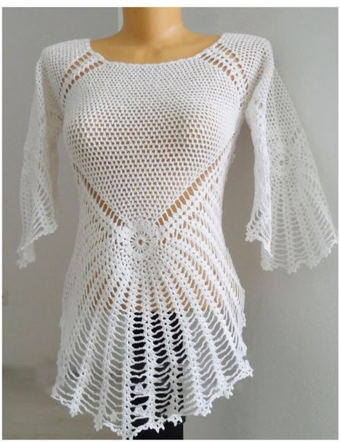 blusa crochet