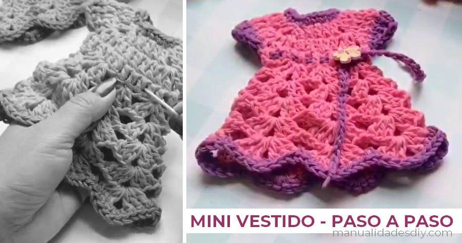 mini vestido en crochet