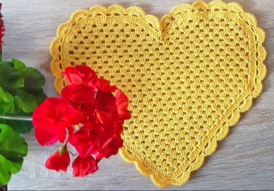corazón en crochet