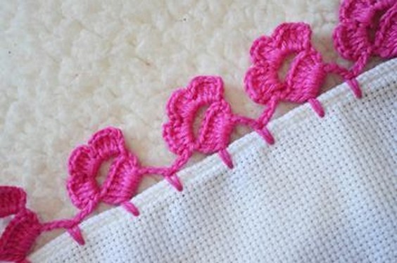 puntillas para servilletas rosa