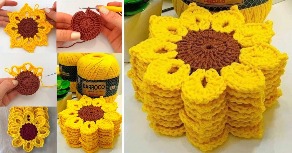 girasoles crochet